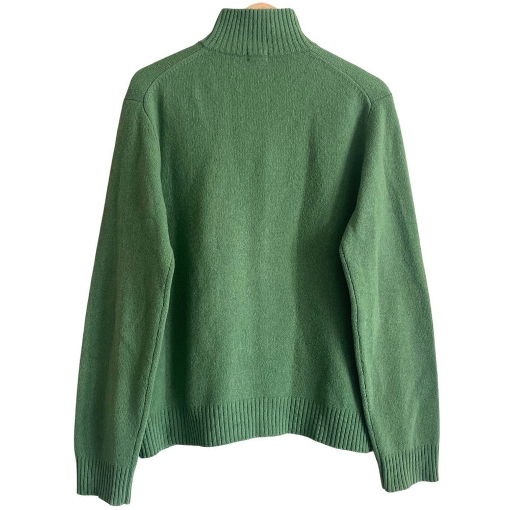 J. CREW Factory Men’s Vintage 100% Lambs Wool Preppy 1/4 Zip Pullover Sweater M - Picture 7 of 10